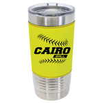 20 oz. Softball Leather Tumbler with Slider Lid